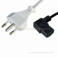 Italy Power Cord and Right Angle IEC C13 Computer Connector